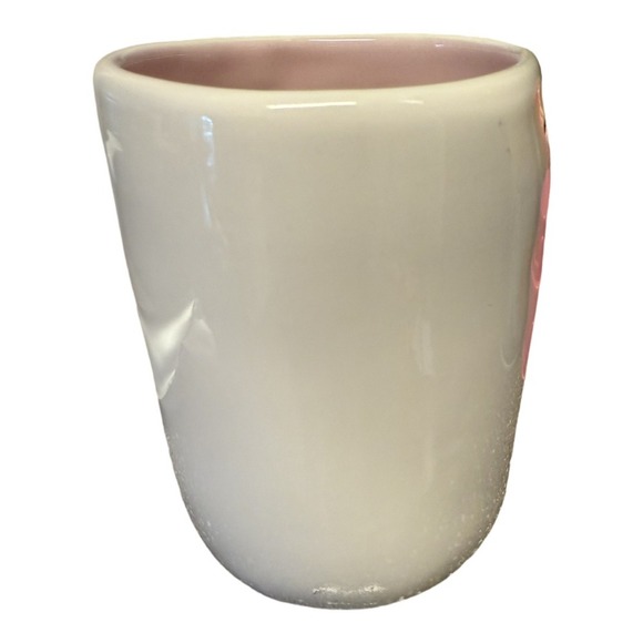 Rae Dunn Beauty & The Beast Belle's Road White Mug Pink Coffee Mug - Picture 4 of 6